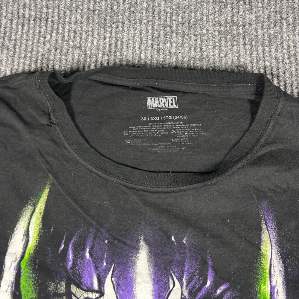 Marvel Shirt Men's 3XL Venom Graphic Black Purple Green Short Sleeve - Picture 2 of 6